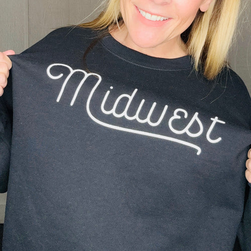 Black Midwest Graphic Sweatshirt