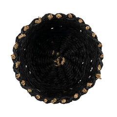 Ivo Western Weave Black Basket