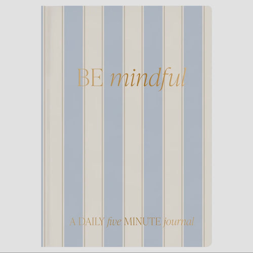 Be Mindful Prompted Journal - Blue Striped
