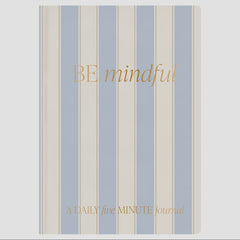 Be Mindful Prompted Journal - Blue Striped