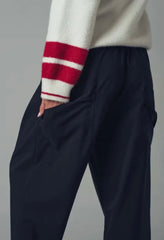 Black Wide-Leg Cropped Utility Pants