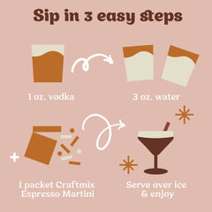 Espresso Martini Cocktail / Mocktail Mixer Singles