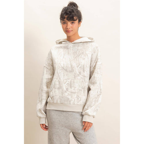 Tree Camouflage Hoodie With Kangaroo Pocket