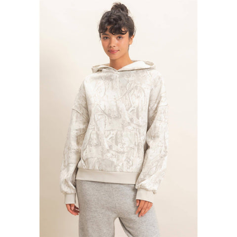 Oversized Hooded Open Front Coat
