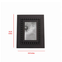 GiGi Black 4x6 Photo Beaded Farmhouse Wood Picture Frame