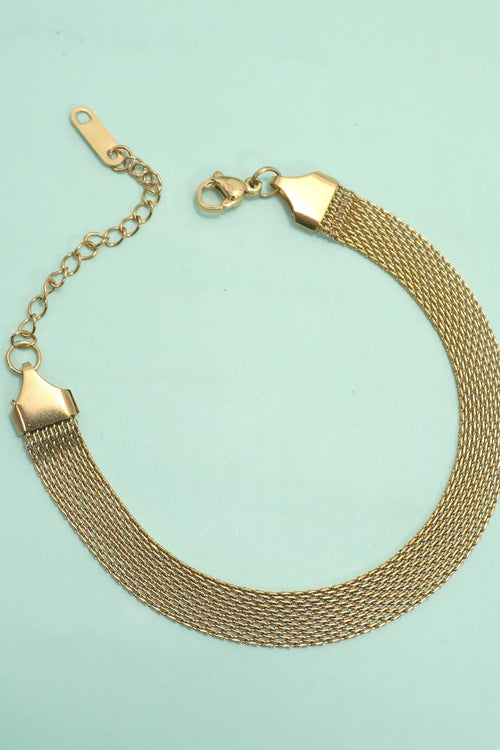 STAINLESS STEEL TARNISH FREE CHUNKY CHAIN BRACELET | 40B5236