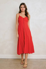 Heaven Sent Button Front Midi Dress