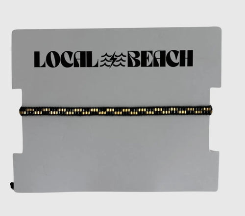 Thin Checker Beaded Bracelet