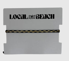 Thin Checker Beaded Bracelet