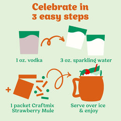 Strawberry Mule Cocktail / Mocktail Mixer Singles