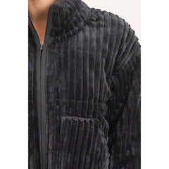 Quilted Corduroy Zip-Up Jacket