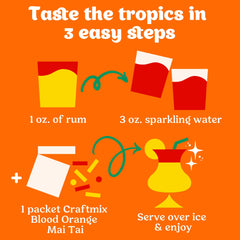 Blood Orange Mai Tai Cocktail / Mocktail Mixer Single