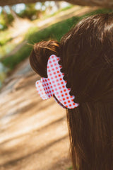 Gingham Claw Clip