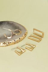 GEO MINI TRIO HOOP EARRING SET