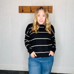 Crew Neck Striped Sweater