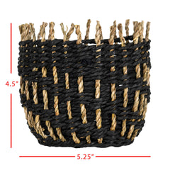 Ivo Western Weave Black Basket