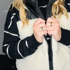 Cream Sherpa Puffer Vest