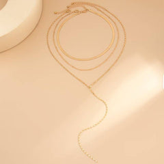 18K STAINLESS STEEL TARNISH FREE Y NECKLACE