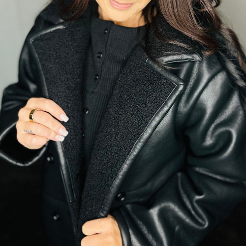 Black Double Faced Coat