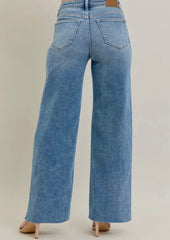 Judy Blue Vintage Wash High Waisted Wide Leg