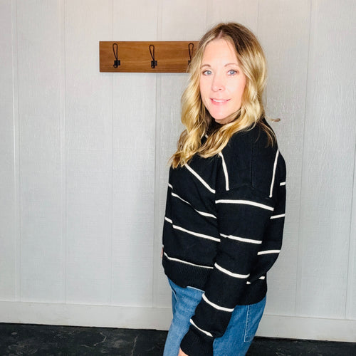 Crew Neck Striped Sweater