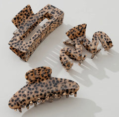 Wild Leopard Claw Clip