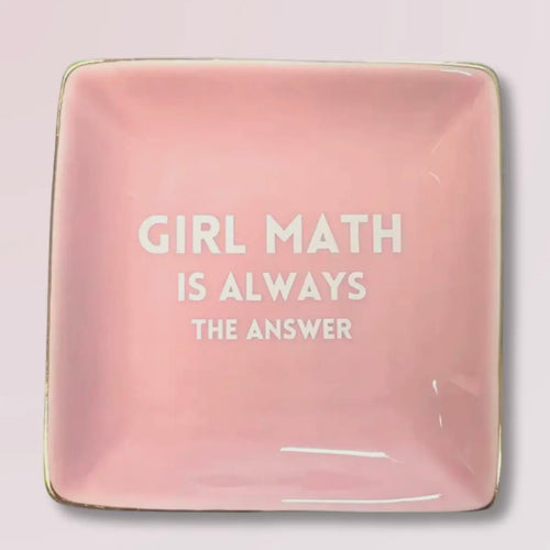 Girl Math Trinket Tray