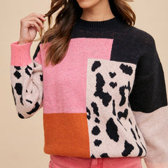 Hot Pink Multi Sweater