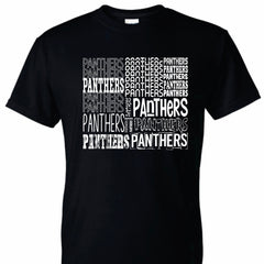 Panther Abstract Font Tee