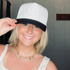 Baseball Embellished ￼Trucker Hat (No staff discount)