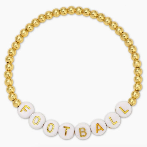 Football Beaded Bracelet
