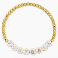 Football Beaded Bracelet