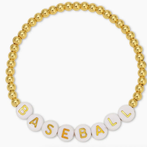 Baseball Beaded Bracelet