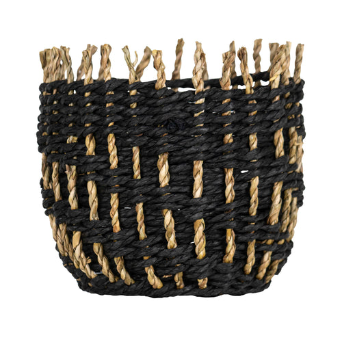 Ivo Western Weave Black Basket