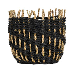 Ivo Western Weave Black Basket