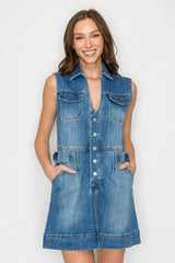 SUMMER DENIM MINI DRESS 3157DIA