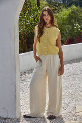 Knit Sweater Acrylic Polyester Nylon Vest Top