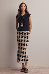 Ribbed Button-Front Knit Tank