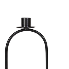 Atticus Black Oval Taper Candle Holder Metal Fall Decor