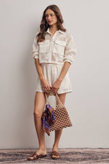 Crochet Lace Button-Front Set