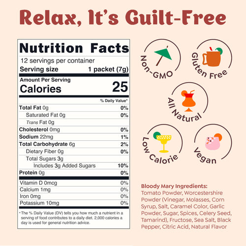 Bloody Mary Cocktail / Mocktail Mixer 12 Servings Multipack
