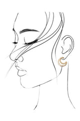 GOLD PEARL HOOP STUD TRIO EARRINGS | 80E2990
