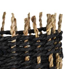 Ivo Western Weave Black Basket