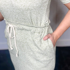 Light Olive Gingham Knit Skirt